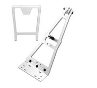 Accesorios coches RC Compatible Con TRX4 Para SCX10 Para LCG 1/10 RC Para Piezas De Vehículos De Escalada, Chasis De Remolque Trasero, Pluma De Rescate Para Superar Obstáculos, Chasis DIY(Silver)