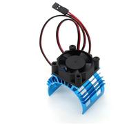 Accesorios Coches RC Compatible con WLtoys A959-B 144001 124019 RC Coche Aleación De Aluminio Cubierta del Disipador Térmico del Motor con Ventilador De Refrigeración para Motor 540 550 3650