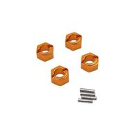 Accesorios Coches RC For FCX24 1/18 Para FCX18 Para Eazyrc Para RocHobby FJ Para Cruiser Para Patriot 1/24 RC Piezas Actualización Coche 4 Uds Adaptador Para Cubo Hexagonal Rueda Metal De 7mm(Yellow)