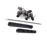 Accesorios coches RC Para Axial Para RR10 Para Bomber 90053 90048 AX31331 Juego Barra Estabilizadora Trasera Metal Kit Varillaje Para Panhard 1/10 RC Para Rock Para Racing Car Upgrade Parts(Black)