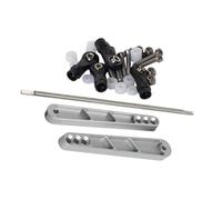 Accesorios coches RC Para Axial Para RR10 Para Bomber 90053 90048 AX31331 Juego Barra Estabilizadora Trasera Metal Kit Varillaje Para Panhard 1/10 RC Para Rock Para Racing Car Upgrade Parts(Silver)
