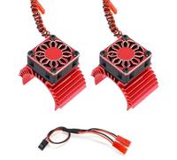 Accesorios Coches RC para Axial para Scx10 para Traxxas para Trx4 para Tamiya 1/8 2 Uds 380 540 550 3650 3660 3670 Ventilador Refrigeración Disipador Calor Motor 36mm(Red)