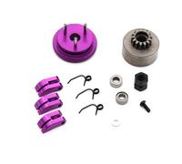 Accesorios Coches RC Para HSP Para HPI Para Hobao Para Team Para Losi Para ZD Para Racing 1/8 RC Coche Engranaje Volante Conjunto Cojinete Embrague Campana Zapatos Tuerca Resortes Piezas(Purple)
