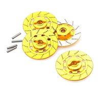 Accesorios Coches RC para Tamiya TT01 TT02 para HPI para HSP 94123 para Sakura D4 1/10 Adaptador para Cubo Hexagonal Rueda Disco Freno Metal Pasador 12 Mm Piezas Coche Carreras RC Carretera(Yellow)