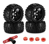 Accesorios coches RC Para Traxxas Para Maxx Para Tmaxx Para E-Revo Revo 3. Para JLB Para Cheetah Para Monster 1/8 Juego Ruedas Y Neumáticos Para Camión RC Escala 17 Mm Hexagonales(8483 Tire tool)