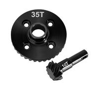 Accesorios coches RC Para Traxxas Para Trx4 Para Trx6 1/10 Overdrive Underdrive Engranajes Eje Helicoidal De Acero Piezas Actualización Coche RC Crawler Accesorios Repuesto(Underdrive 35T 10T)
