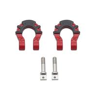 Accesorios coches RC Para Traxxas Para Trx4 Para Trx6 Para Axial Para Scx10 D90 Para Yikong 1/10 Rc Crawler Pieza Parachoques Delantero Trasero Ganchos Remolque Enganche Grilletes Rescate(Red)