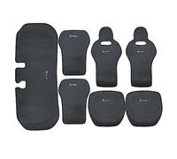 Accesorios Cojín de asiento de coche Cuatro estaciones Lino Transpirable Funda de asiento de automóvil Almohadillas 7 piezas Compatible con BYD Atto 3 Yuan Plus 2022 2023(Ice Silk Black 7pcs)