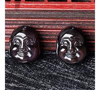 Accesorios colgantes de encanto de la risa Crystal Feng Shui Black Obsidian Chakra Auspicioso Joyería de bricolaje Hacer una pulsación de la creación de collar que atrae buena riqueza Cinnabar