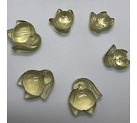 Accesorios colgantes de encanto de zorro cristal feng shui cristales amarillos chakra auspicioso joyas de bricolaje fabricando collar de pulsera de fabricación que atrae buena riqueza, 2624 mm