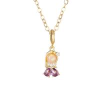 Accesorios Collar de Hadas para Mujeres, Cuentos de Hadas de Hadas Sweet Crystal Princess Colgante Collar Elegante Flor de Chispa, Collar de Tinkerbell, Joyas de Hadas, Joyas de Tinkerbell Vacaciones