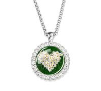 Accesorios Collar de hoja verde de plata esterlina para mujeres y niñas, corcho del trébol del orgullo collar de la hierba de la suerte colgante colgante de la hoja de hoja verde, collar de hoja corta