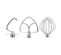 Accesorios compatibles con batidora KitchenAid de 4.5-5 cuartos galón: soporte inclinable acero inoxidable K45WW, batidor alambre K45DH, gancho for masa, borde plano