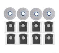 Accesorios compatibles con DREAME X60 Max Ultra Robot Vacuum Mop Pads Bolsas de Polvo Cepillos Laterales Mejorado Rendimiento de Limpieza Microfibra PP Nylon para Fácil (12 piezas)