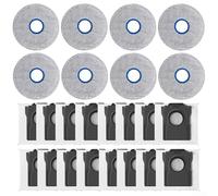 Accesorios compatibles con DREAME X60 Max Ultra Robot Vacuum Mop Pads Bolsas de Polvo Cepillos Laterales Mejorado Rendimiento de Limpieza Microfibra PP Nylon para Fácil (24 piezas)