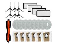 Accesorios compatibles con Xiaomi Robot Vacuum X20 Max / D109GL Piezas de aspiradora Rodillo principal Cepillo lateral Filtro HEPA Paño de fregona Bolsa for polvo(Set3)