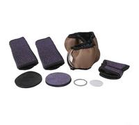 Accesorios completos para el interior del coche con funda brillante para volante y fundas para cinturón de seguridad (morado)