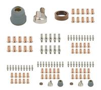 Accesorios consumibles para cortador de plasma CUT60, 20 piezas de 0 9 mm y 1 1 mm, tapa de blindaje y boquillas para una mayor eficiencia de corte (kit de 23 piezas de 0,9 mm)