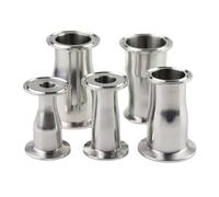 Accesorios de acero inoxidable 304 de diámetro reducido Tri-Clamp de 1,5, 2, 2,5, 3, 3,5 y 4 pulgadas con diámetro exterior de tubo de 19/25/32/38/45/51/57/63/76/89/102 mm(114x76 to 130x91,SS304)