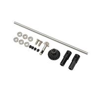 Accesorios de actualización del eje trasero del coche de control remoto para WPL D12, anodizado para aumentar la resistencia a la corrosión (NEGRO)