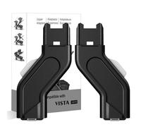 Accesorios de adaptador superior con tiras reflectantes, compatible con cochecitos UPPAbaby Vista V2/V3, moisés, asiento infantil, Aria, Mesa V2/Max - 1 juego (2 piezas) + gancho adicional
