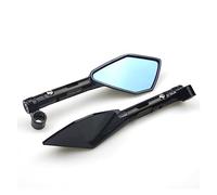 Accesorios De Aluminio Para Motocicleta Espejos Retrovisores CNC Para KAWASAKI Z900 Z900RS Z800 Z1000 Cristal Azul Verde Negro Dorado Rojo Y Naranja(Long Black)