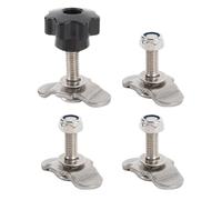 Accesorios de Amarre de Pista L, Kit de Tuerca roscada de Doble Terminal de Acero Inoxidable, M8x35mm para Plataforma de camión, Remolque, Control de Carga, RV, ATV