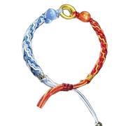 Accesorios de amistad inspirados en anime hecho a mano rojo y azul de moda, símbolo emocional que simboliza la conexión