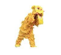 Accesorios de Año Nuevo Chino para la Danza del Dragón Chino, Disfraz de Mascota de la Danza del León para Adultos, Danza del León del Sur (Amarillo, Rojo), Manualidades para la Danza del León