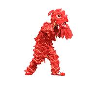 Accesorios de Año Nuevo Chino para la Danza del Dragón Chino, Disfraz de Mascota de la Danza del León para Adultos, Danza del León del Sur (Amarillo, Rojo), Manualidades para la Danza del León