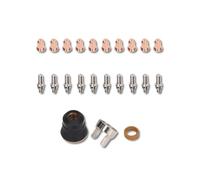 Accesorios de antorcha de cortador de plasma PT60-23 piezas de boquilla de cobre y conjunto de electrodos, piezas de reemplazo duraderas para bricolaje y pequeños proyectos