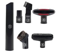 Accesorios de aspiradora para juego de limpieza de manguera estándar de 32 mm y 35 mm con adaptador de manguera, boquilla de cepillo, cepillo redondo de crin boquilla para rincones y tubo de extensión