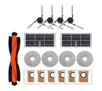 Accesorios de aspiradora para Xiaomi para mijia M40 D110CN - Cepillo de borde de cepillo de rodillo Filtro de aire Kit de limpieza de forros de almohadilla de fregona 15 piezas (B)