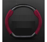 Accesorios De Automóvil Antideslizantes Funda Volante Gamuza 38 Cm Para Benz AMG A B C E S-Class W221 GLA GLB GLC CLA CLS Accesorio(D Style A Red3)