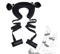 Accesorios de banda de ejercicios de yoga con almohada para el cuello para esas divertidas fiestas (negro)