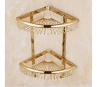 Accesorios de baño de Cristal de latón Pulido Dorado, Juego de Accesorios para baño, toallero, Barra de Toalla, Soporte de Papel, jabonera, Solo Estante de Esquina