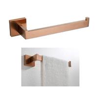 Accesorios de baño de Oro Rosa Cepillado Accesorios de baño Cuadrados Soporte de Papel higiénico Soporte de Toalla Barra Gancho para Bata Toallero, Soporte para Toalla de Mano, 1