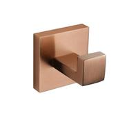 Accesorios de baño de Oro Rosa Cepillado Accesorios de baño Cuadrados Soporte de Papel higiénico Soporte para Toallas Barra Gancho para Bata Toallero, Gancho para Bata 1 Pieza, 1