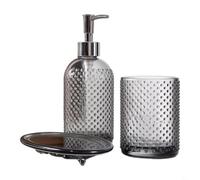 Accesorios de baño de vidrio fijados con dispensador Jabonera y vaso