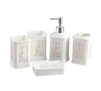 Accesorios de baño, Juego de Cinco Piezas cerámica for baño, artículos tocador, Vaso for Enjuague bucal, Soporte for Cepillo Dientes