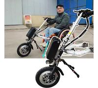 Accesorios de bicicleta de mano para silla de ruedas eléctrica con luz delantera + altavoz | 3 velocidades/rango de crucero - Extractor de silla de ruedas, modernización para movilidad