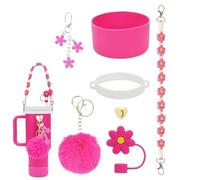 Accesorios de botella de agua, accesorios para la taza - SILICONA POLLO CUBIERTA DE LA BOTELLA DE AGUA ESTRAPE CONDUCCIÓN - Cadena de llave de bola de felpa de tapa de paja de para el hogar,
