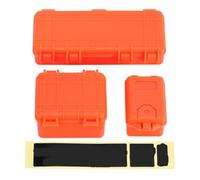 Accesorios de Caja de Almacenamiento de plástico 3pcs para 1 10 rastreadores de RC de 10 Escala Compatible con TRX 6 Modelo de recativación 90046(Orange)