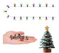 Accesorios de Casa de Muñecas, Luces Miniatura Navidad, Accesorios Navideños Decoración, Miniatura Casa de Muñecas, para Mini Árboles de Navidad y Jardines Navideños, 1M (Style 1)