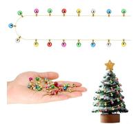Accesorios de Casa de Muñecas, Luces Miniatura Navidad, Accesorios Navideños Decoración, Miniatura Casa de Muñecas, para Mini Árboles de Navidad y Jardines Navideños, 1M (Style 2)