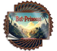 Accesorios de casa para el hogar pegatinas garaje | Bat-Princess: Gateway to The Ornamental Valley Punk Drinking Sticker Pack (8 x 12 cm)