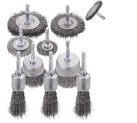 Accesorios de cepillos de alambre para taladro, Broca de cepillo copa rueda alambre, 3/10 Uds., vástago hexagonal 1/4 pulgadas, acero al carbono grueso 0,012 prensado(10pcs)