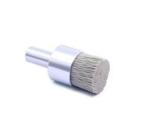 Accesorios de cepillos de alambre para taladro, Cepillos de copa y rueda metal, acero al carbono nailon, grano 240-500 4-32 mm, taladro CNC, 31 piezas(Grit500 Diameter6mm)