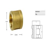 Accesorios de cobre for tubería de agua con cabezal directo, rosca hembra, de latón, DN15/20/25/32/40/50/65/80/100, con dientes internos y alambre interior(3l4xDN20)