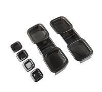 Accesorios de coche compatibles con Land Rover Defender 110 2020-2023 ABS, luz trasera negra ahumada, cubierta de lámpara embellecedora, 6 uds.